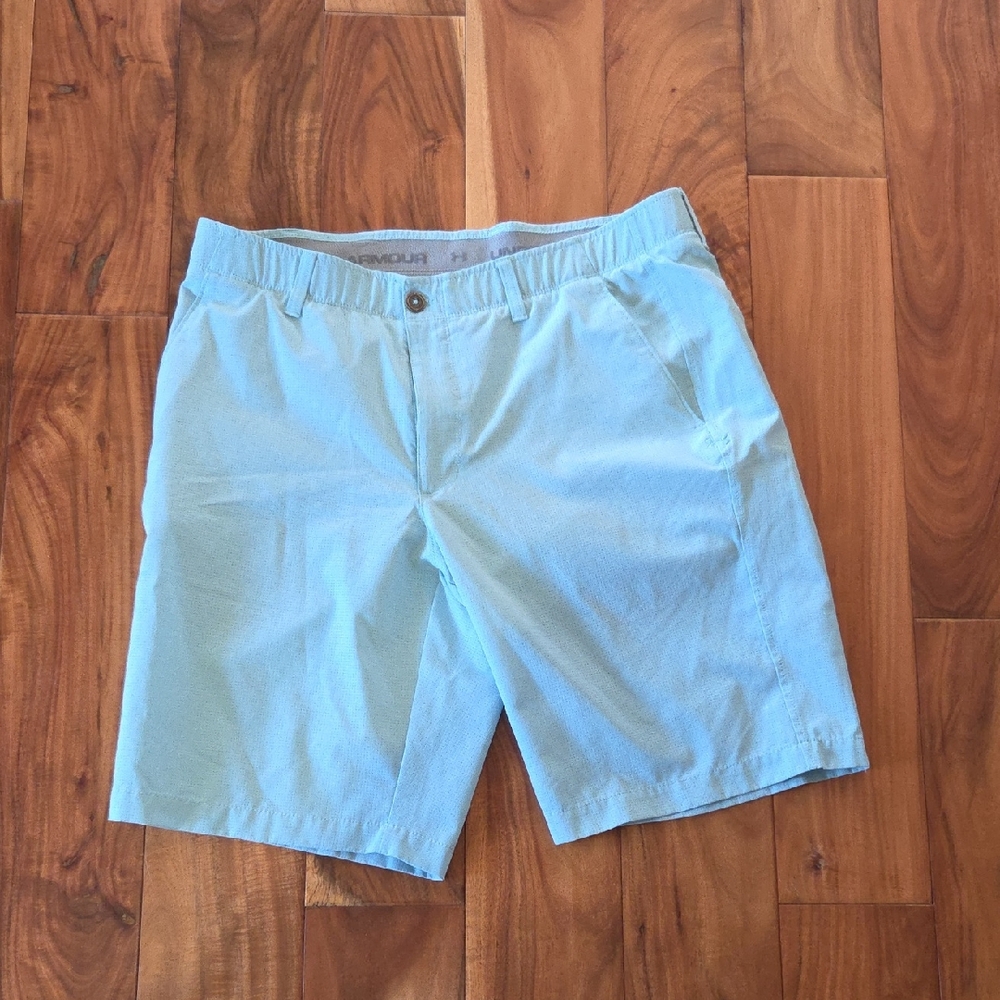 Under Armour Pale Blue Men’s Flat-Front Shorts